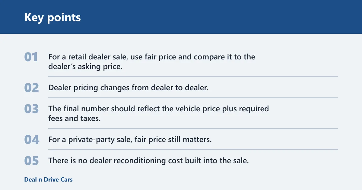 Key points: Which number should you use for a used car?