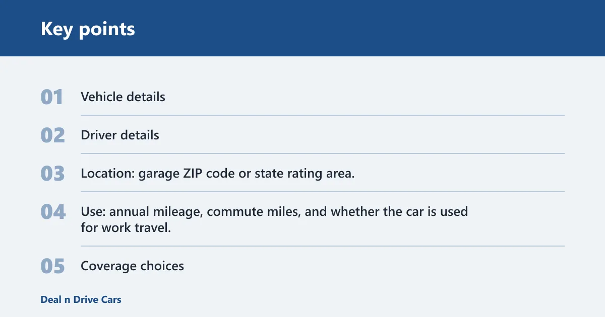 Key points: What you’ll need before you estimate insurance
