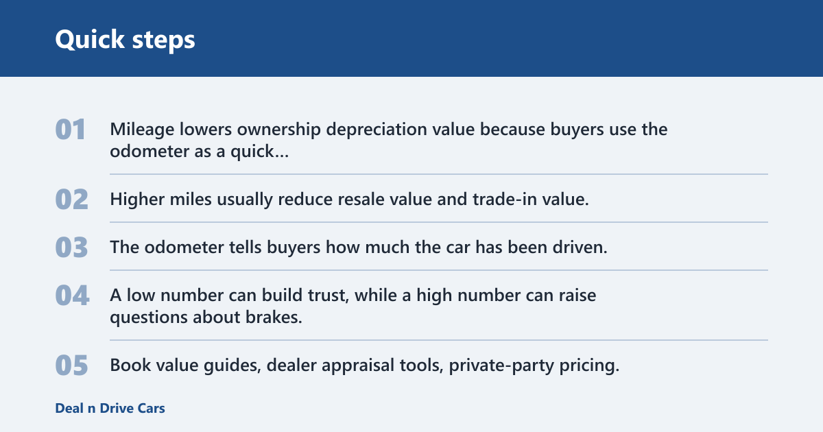 Quick steps: How does mileage affect ownership depreciation?